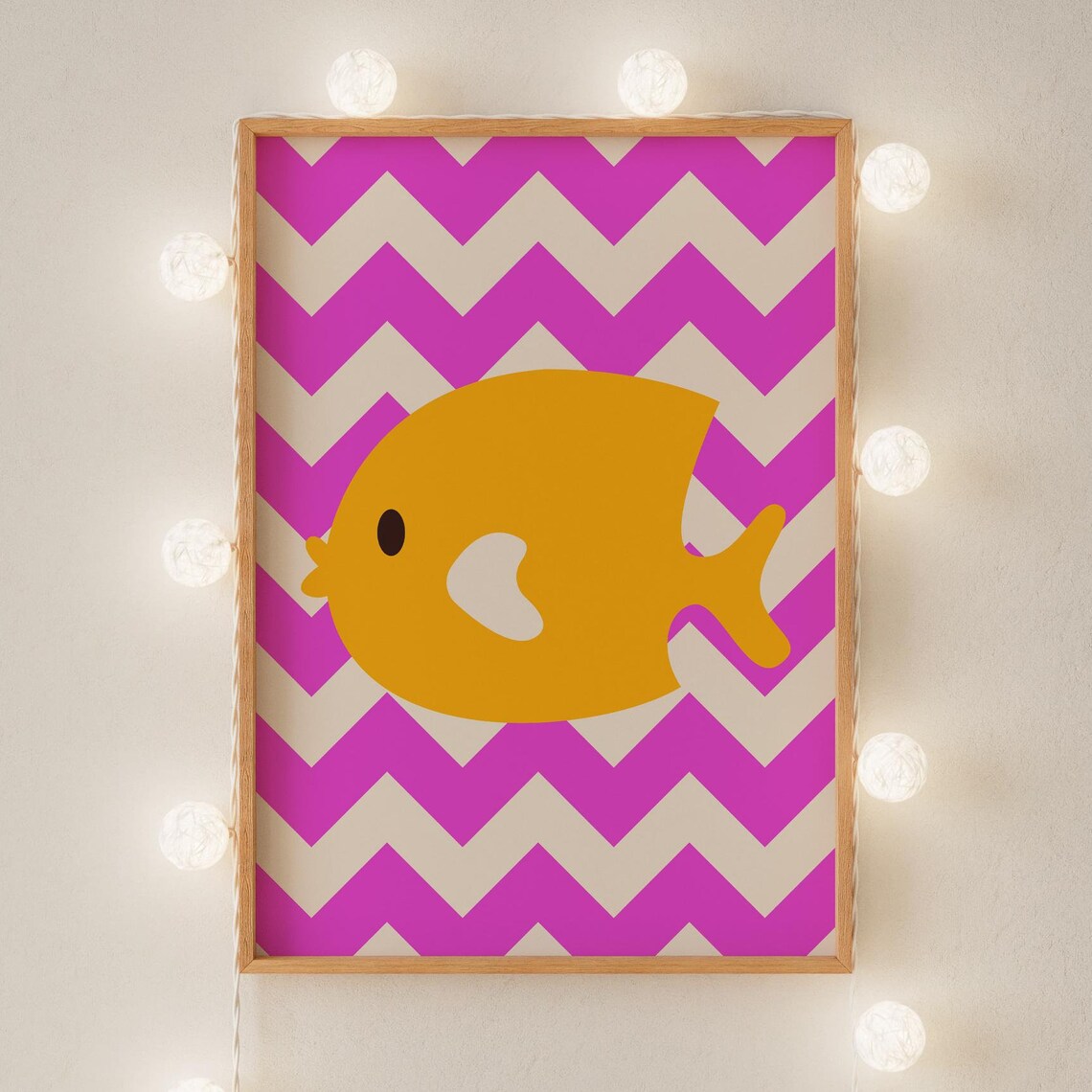 Fish Illustration Poster Childrens Wall Art Bathroom Poster Gallery Wall Art