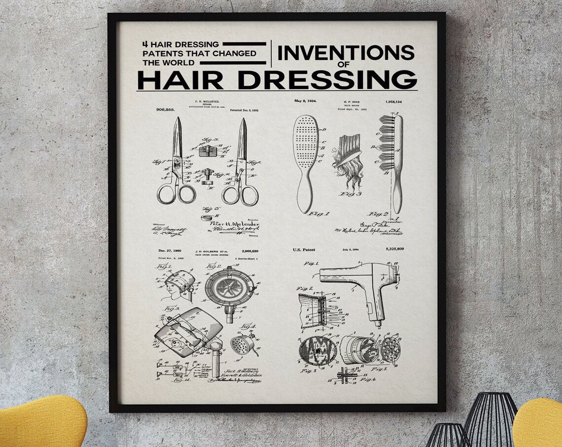 Hair Salon Decor, Hair Dressing Beauty Art Print