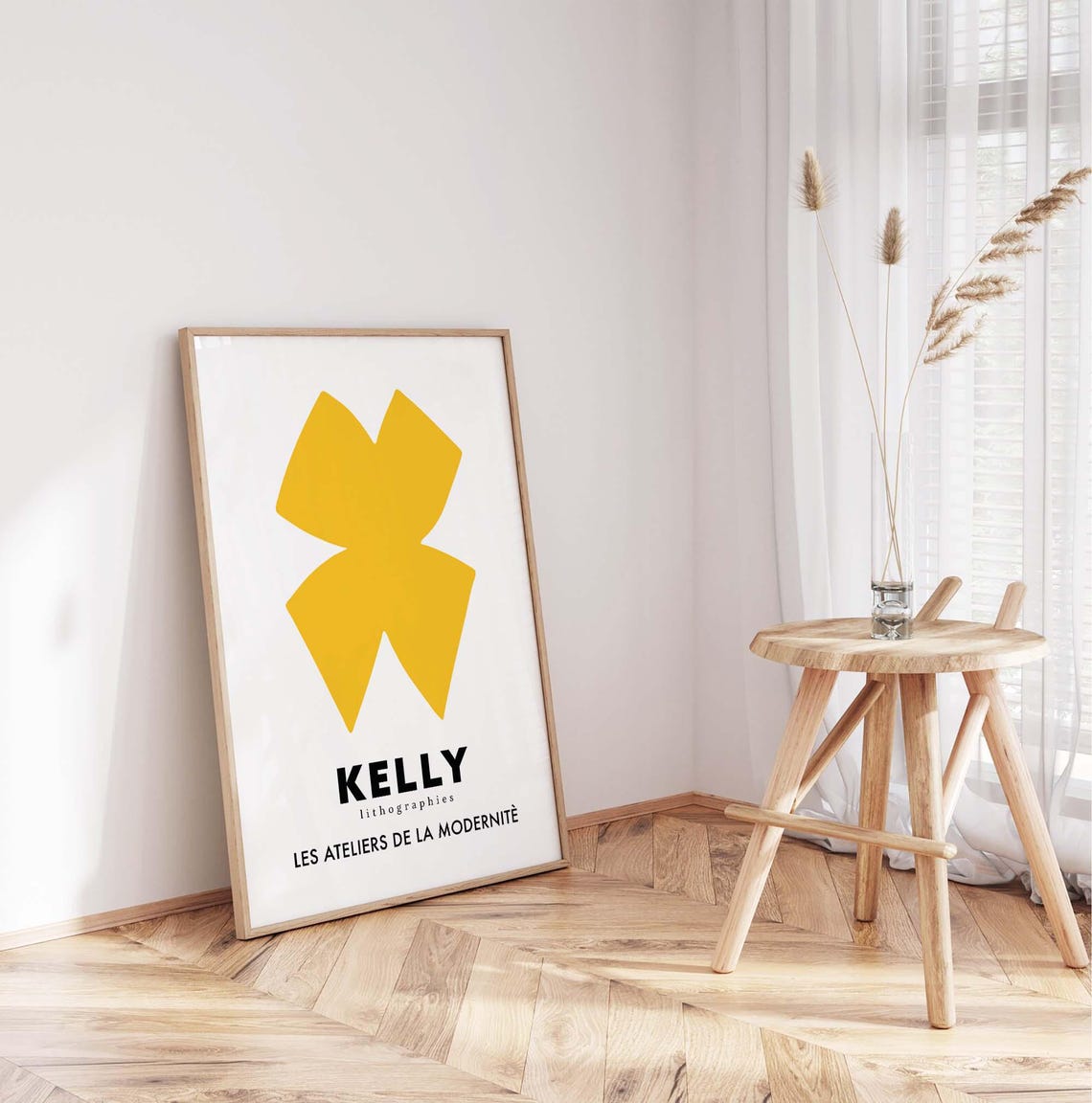 Ellsworth Kelly Lithographies Yellow Geometric Star Modern Art Print - Image 2