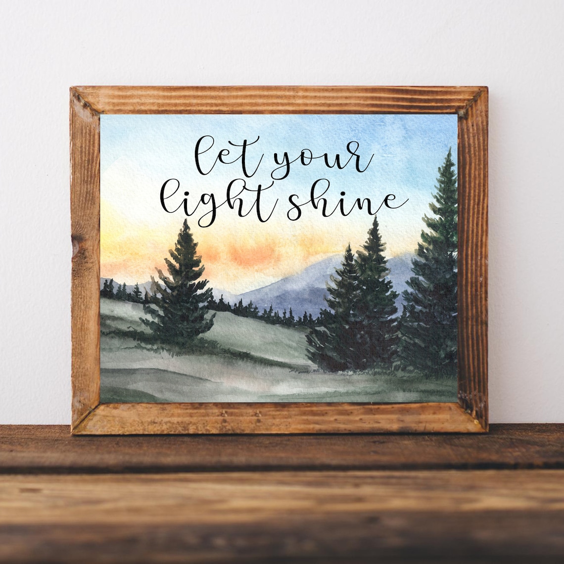 Let Your Light Shine Bible Verse Nursery Sign