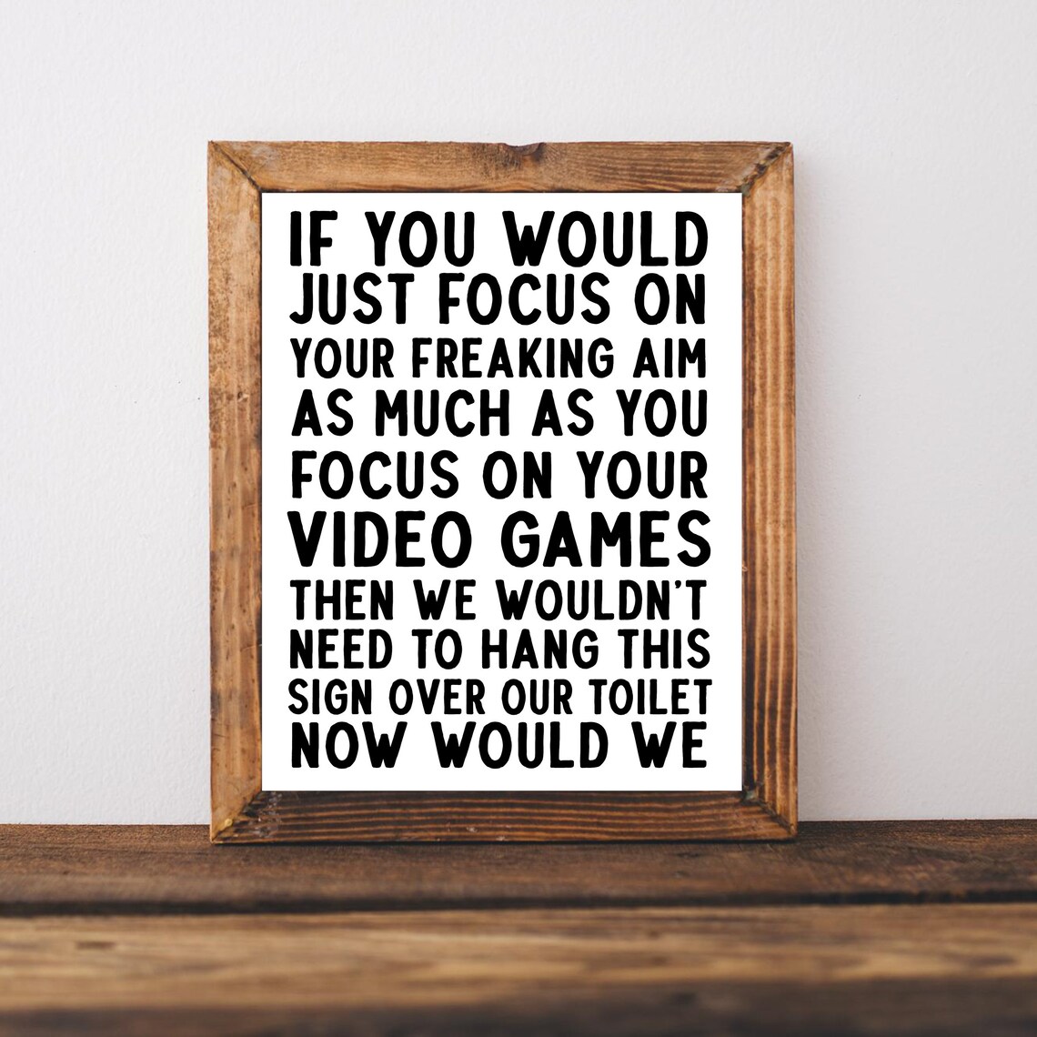 Video Game Bathroom Decor Funny Restroom Art Print