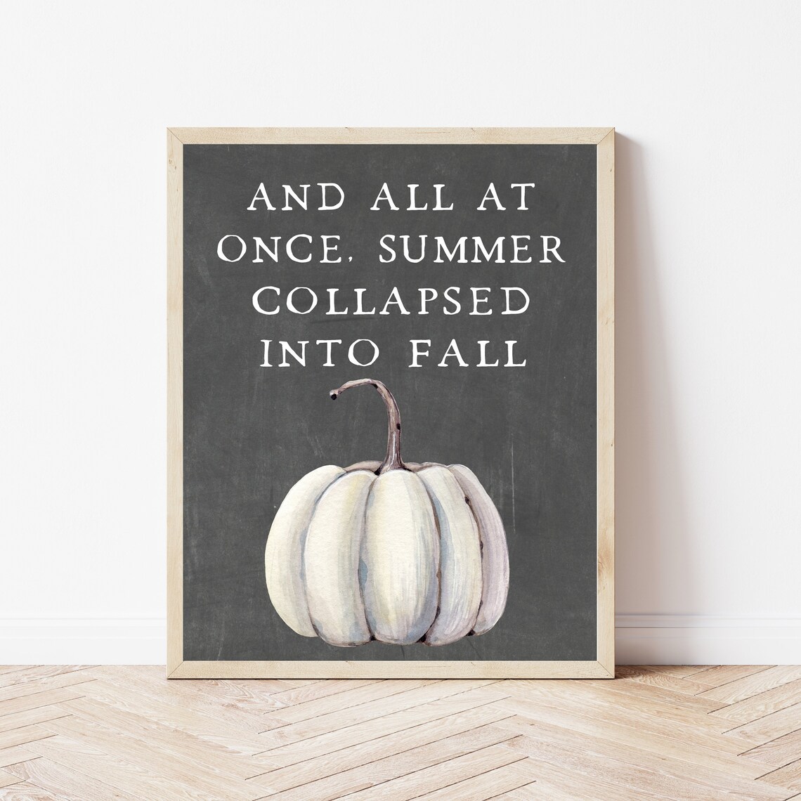 Farmhouse Halloween Sign, Autumn Pumpkin Art Print