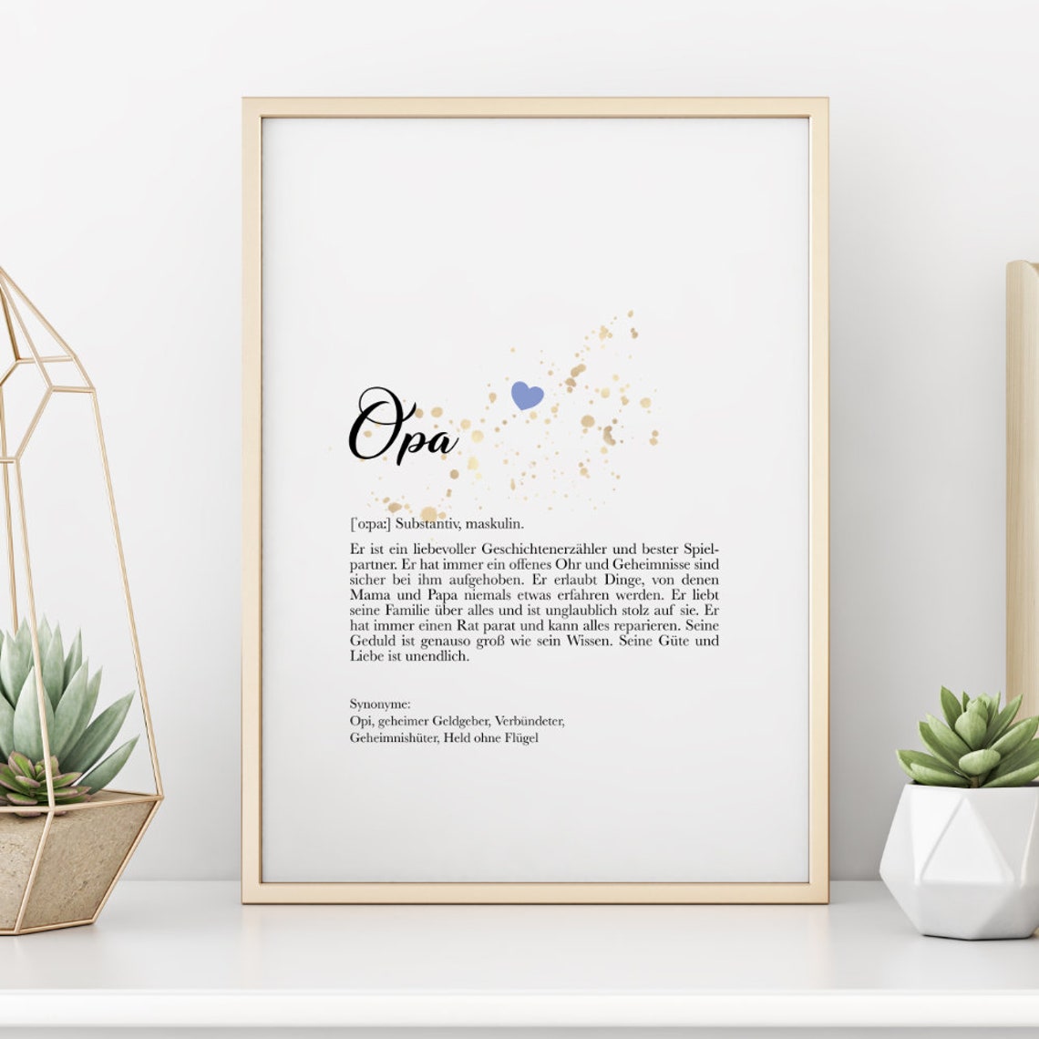Grandpa Definition Poster, Gift for Grandpa