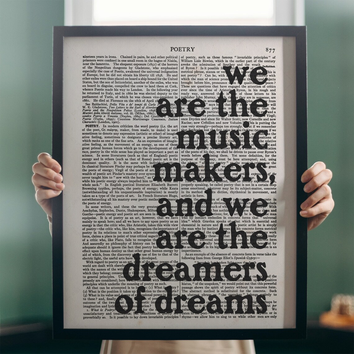 Arthur Oshaughnessy We Are The Music Makers Dreamers Of Dreams Quote Poster - Image 3