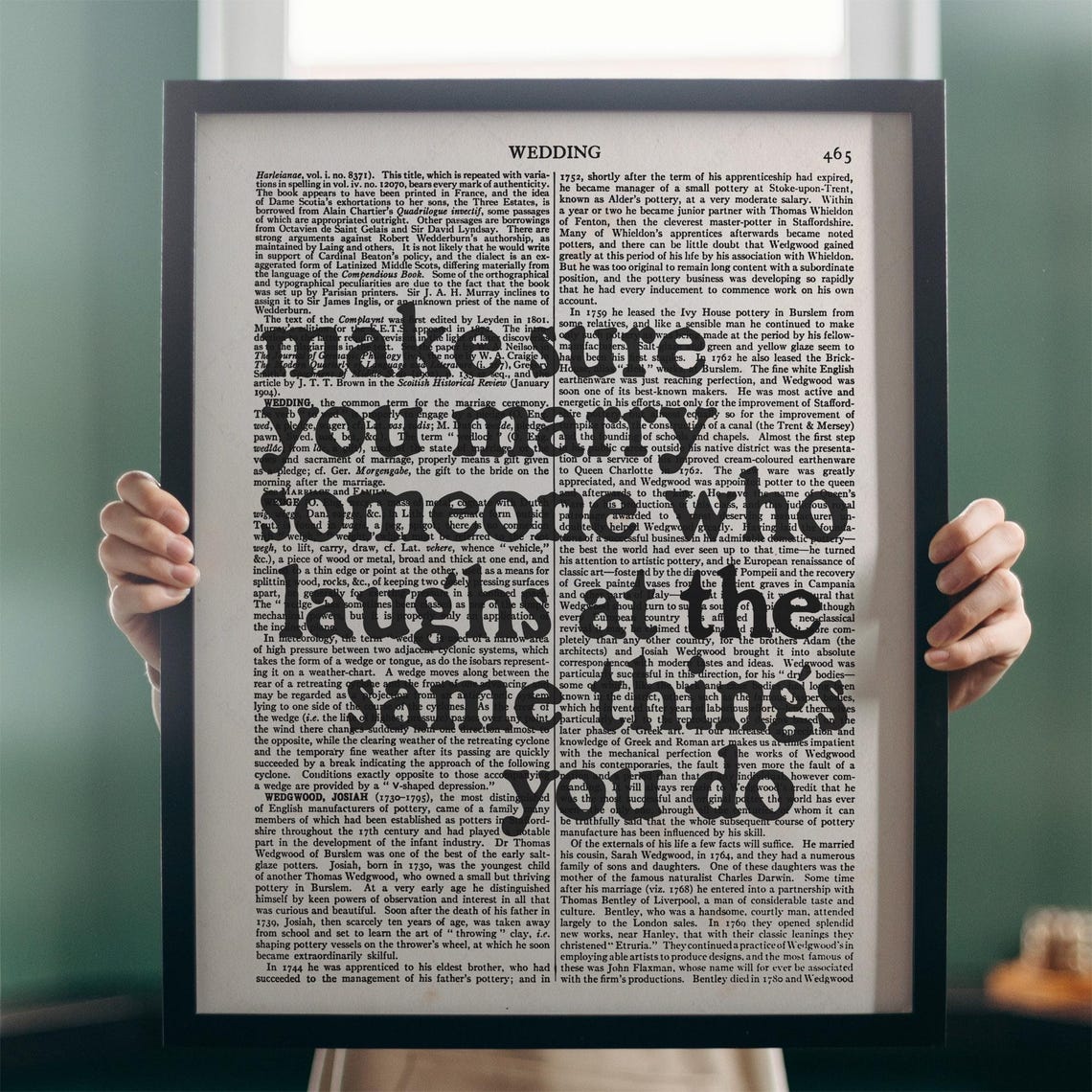 Make Sure You Marry Someone Who Laughs at the Same Things Quote Print - Image 3