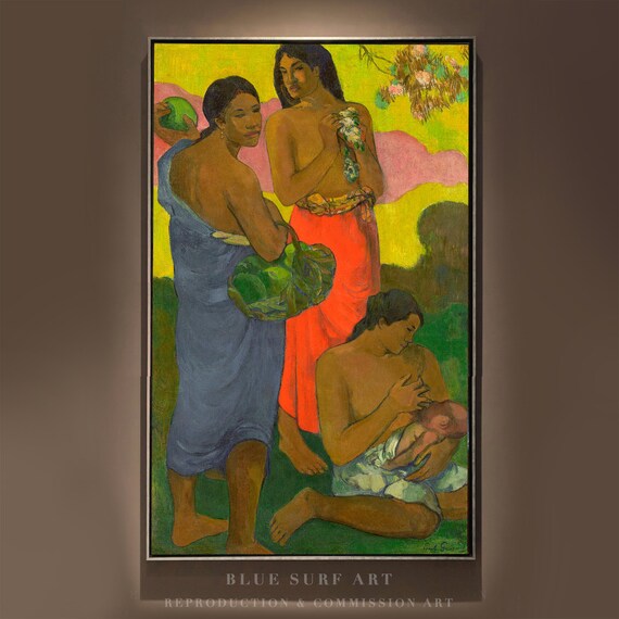 Paul Gauguin Maternity II Three Women Nursing Child Tropical Poster