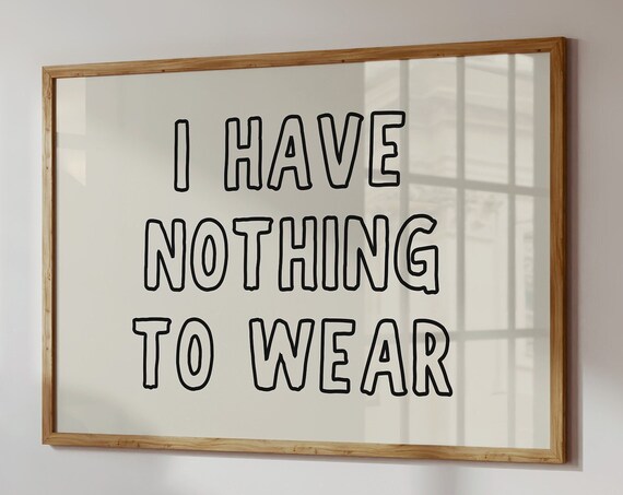 Funny Laundry Retro Typography Art Print, Closet Decor