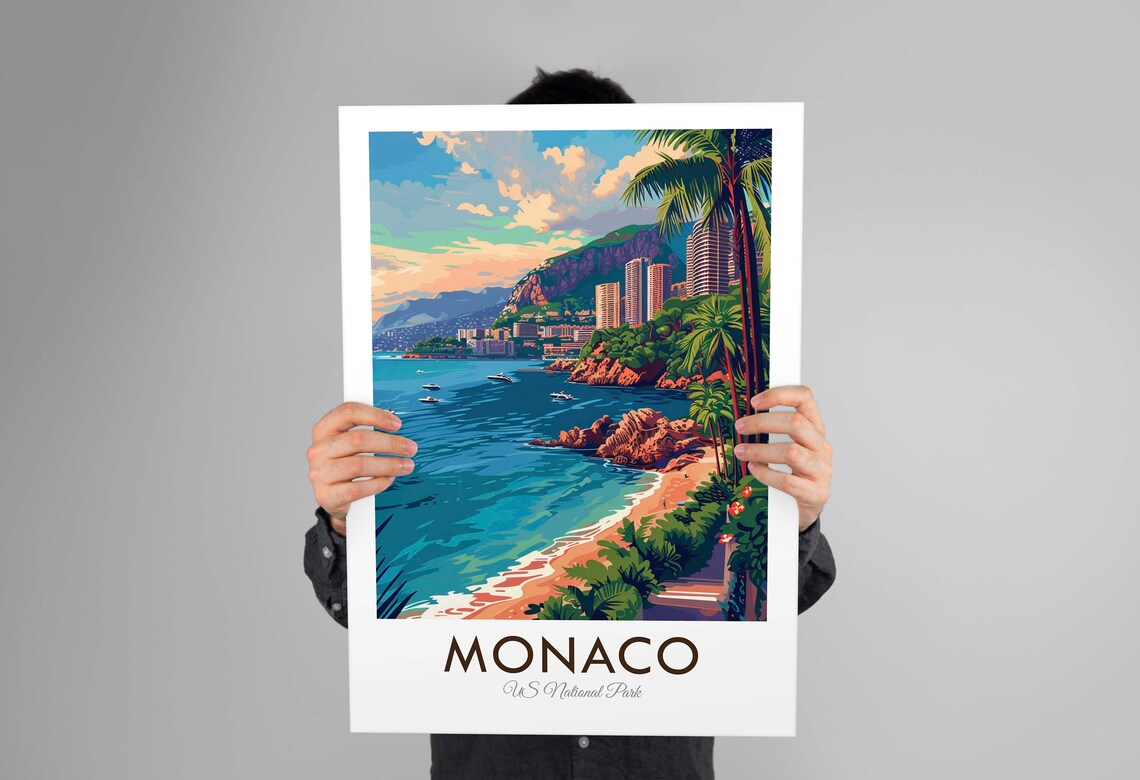 Principality Of Monaco Vintage Travel Poster Art Print - Image 3