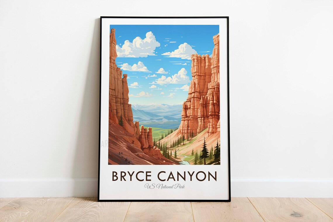 Bryce Canyon National Park Utah Hoodoo Amphitheater View Poster - Image 3