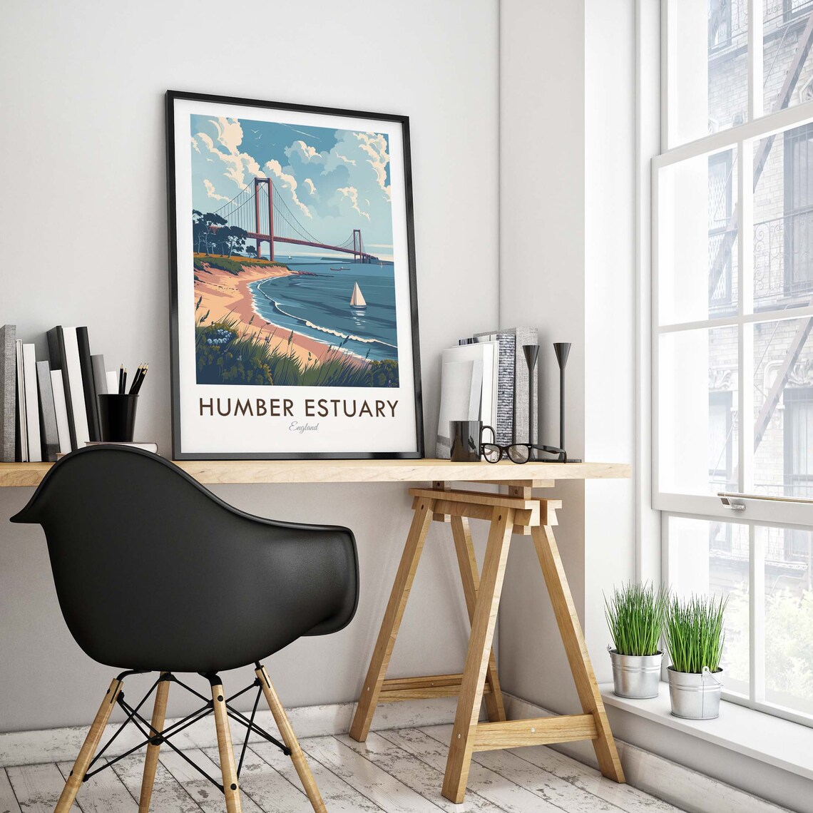 Humber Estuary England Vintage Travel Poster - Image 2