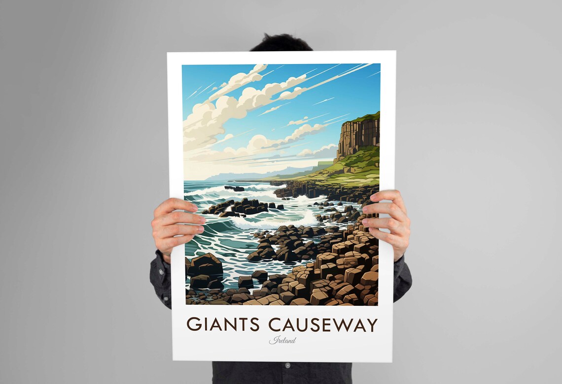 Giant's Causeway Vintage Travel Poster, Ireland - Image 3