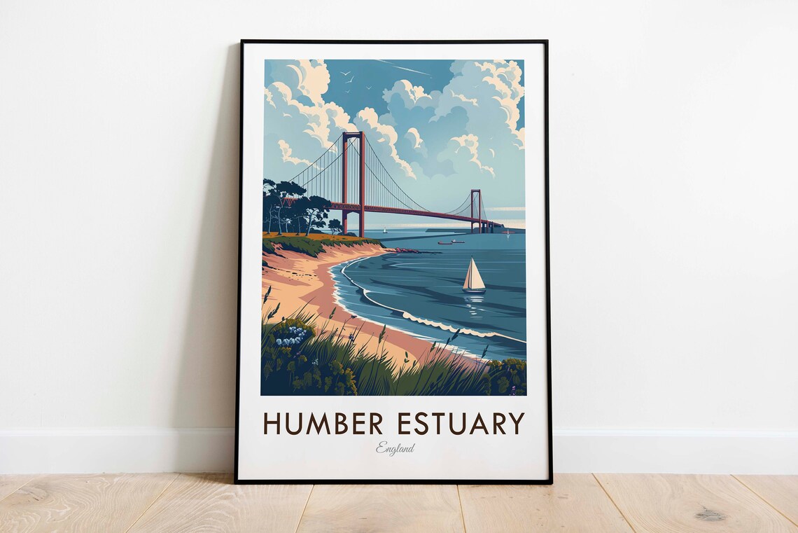 Humber Estuary England Vintage Travel Poster - Image 3