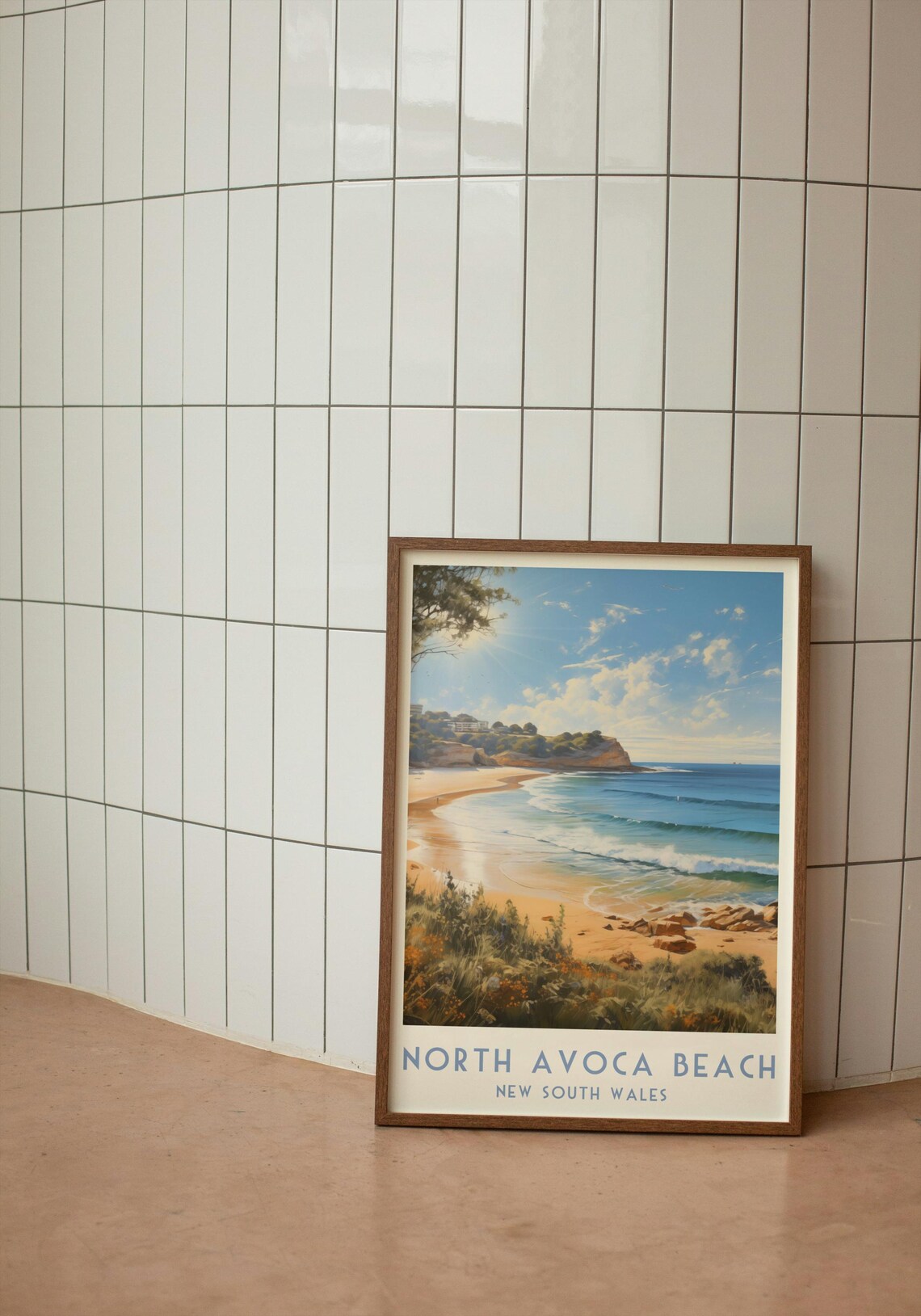 North Avoca Beach Surf Headland New South Wales Travel Poster - Image 3