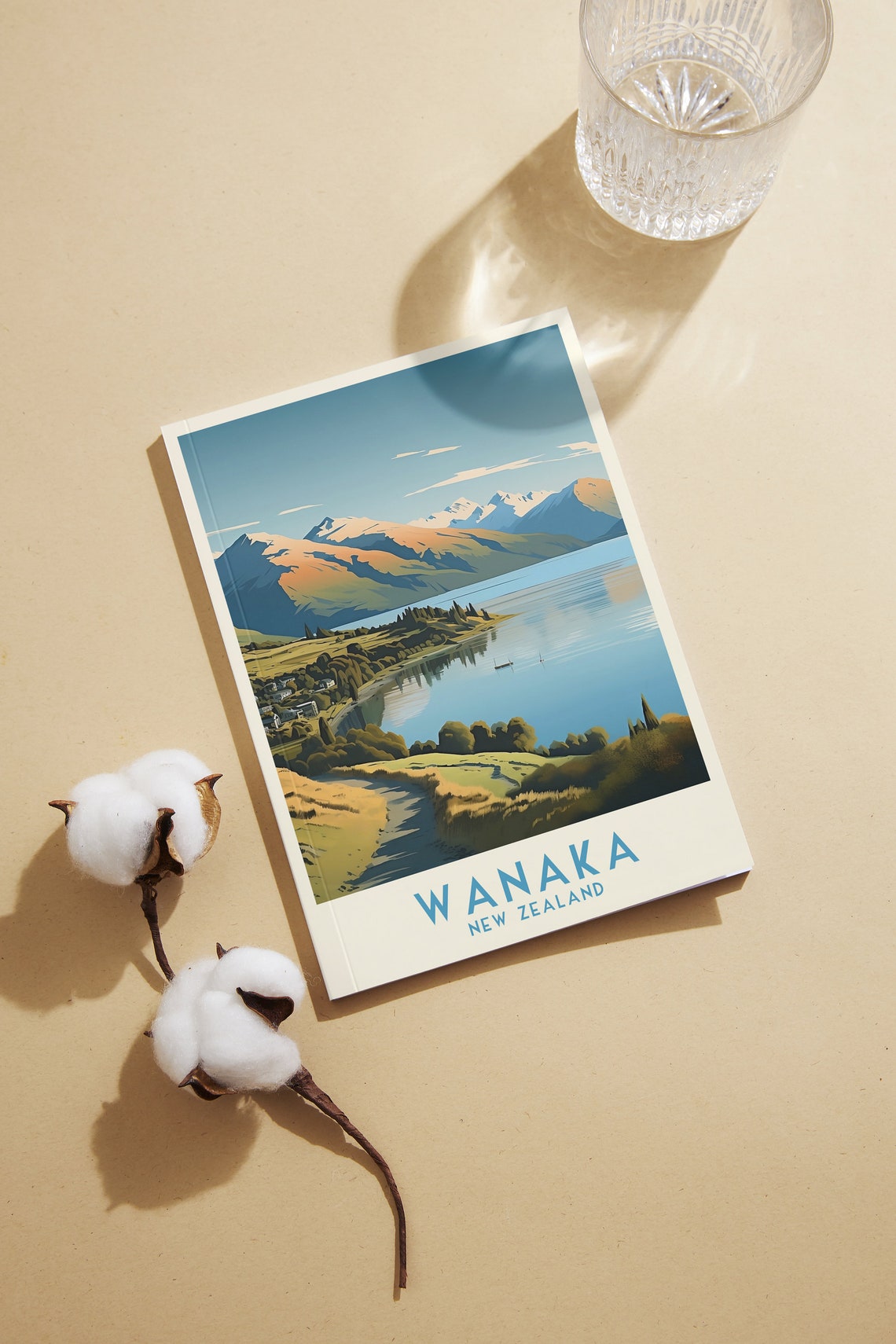 Wanaka New Zealand Tranquil Lake Mountain Lakeside Path Poster - Image 2