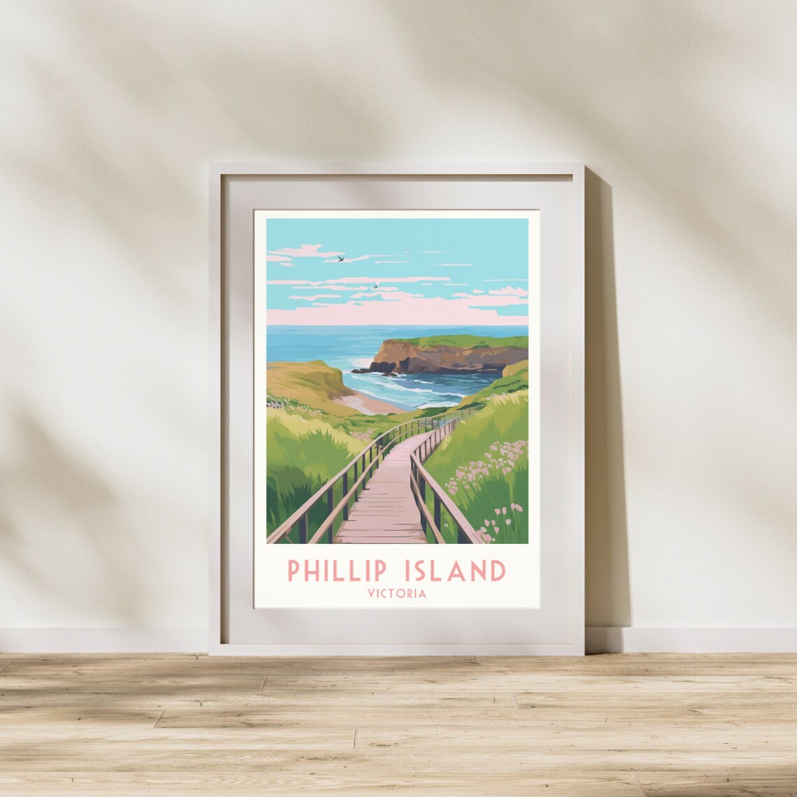 Phillip Island Victoria Coastal Boardwalk Ocean Travel Poster - Image 2