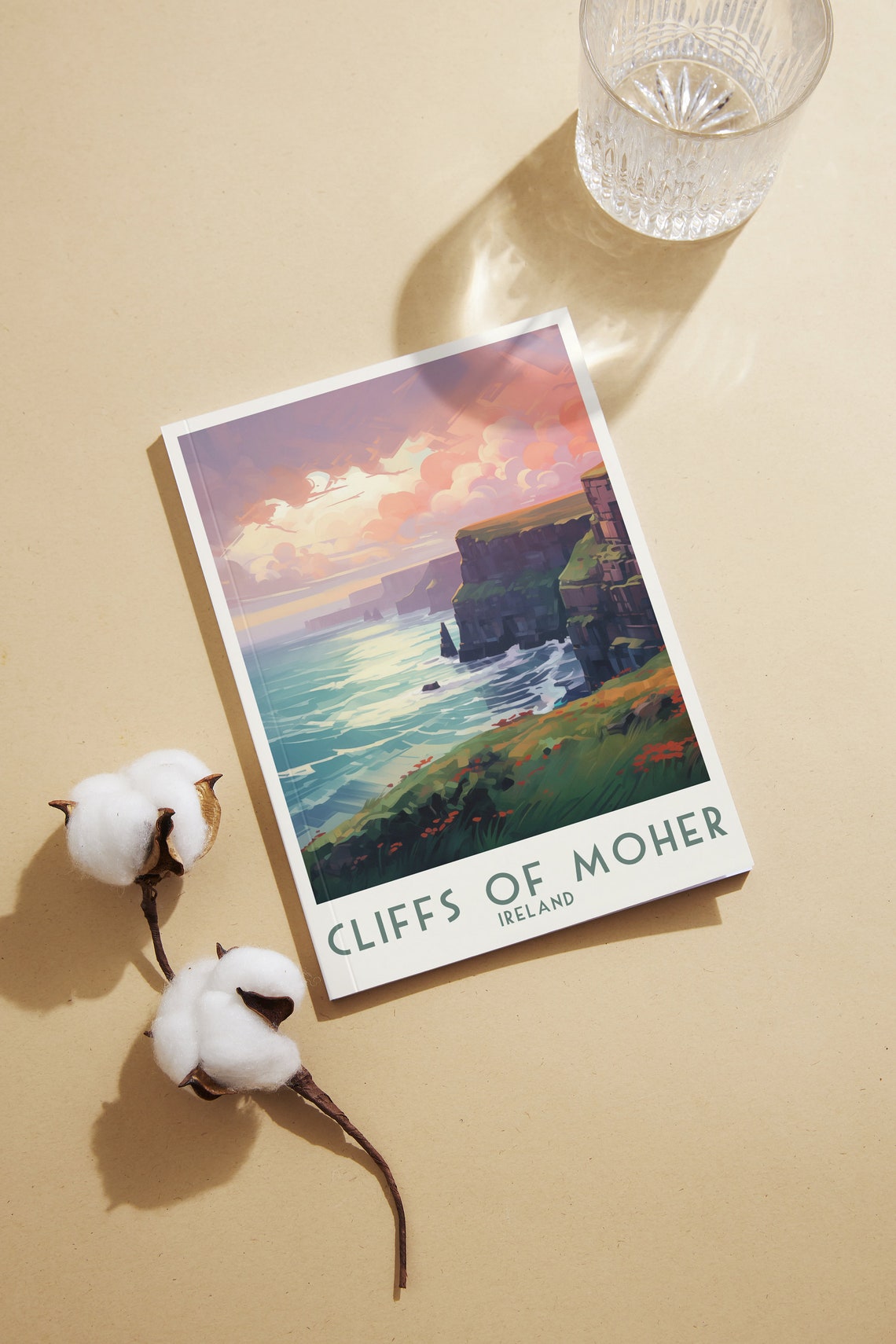 Cliffs of Moher Ireland Ocean Cliffs Sunset Waves Travel Poster - Image 2