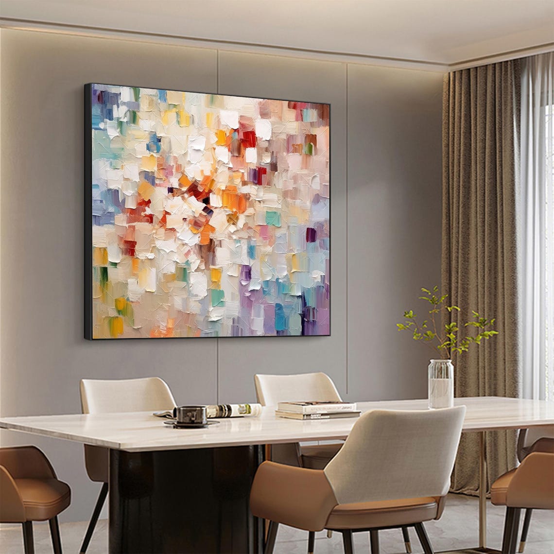 Dreamy Pastel Abstract Blocks in a Soft Modern Texture Poster - Image 5