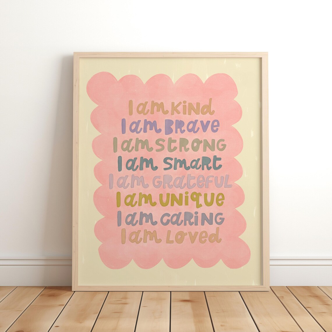 Brave Kind Kids Affirmation Art Print