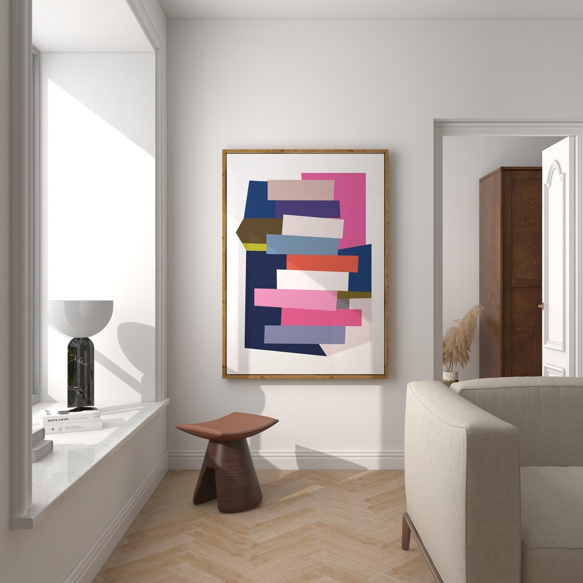 Modern Minimalist Mid-Century Shapes Art Print - Image 2