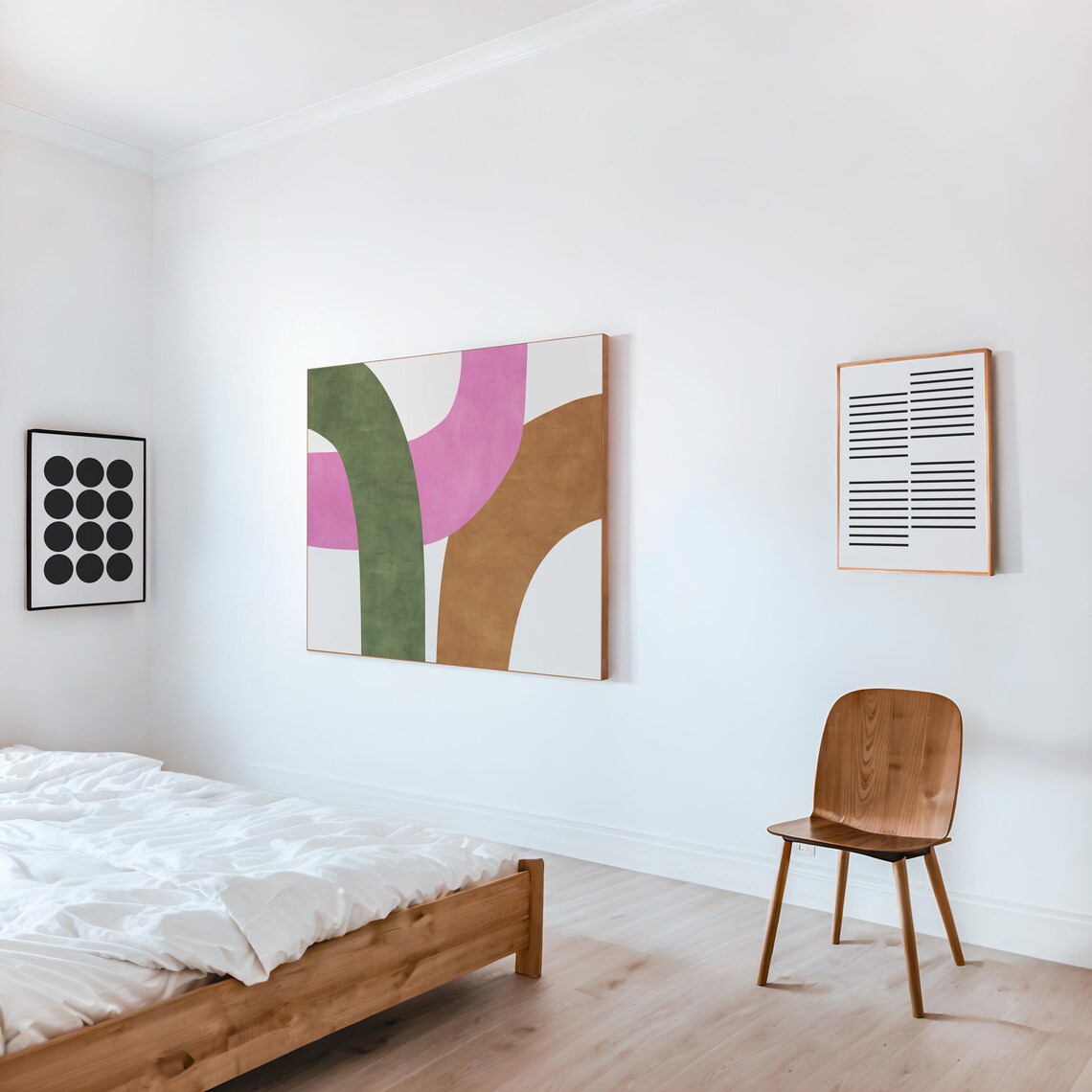 Midcentury Organic Lines Modern Minimalist Art Print - Image 3