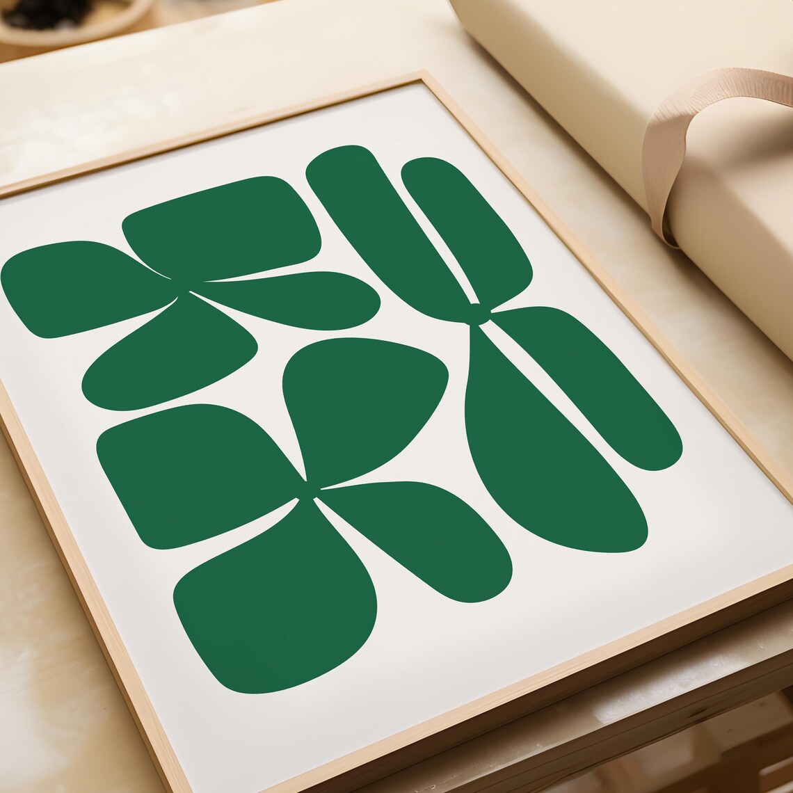 Modern Minimalist Organic Flowers Art Print - Image 3