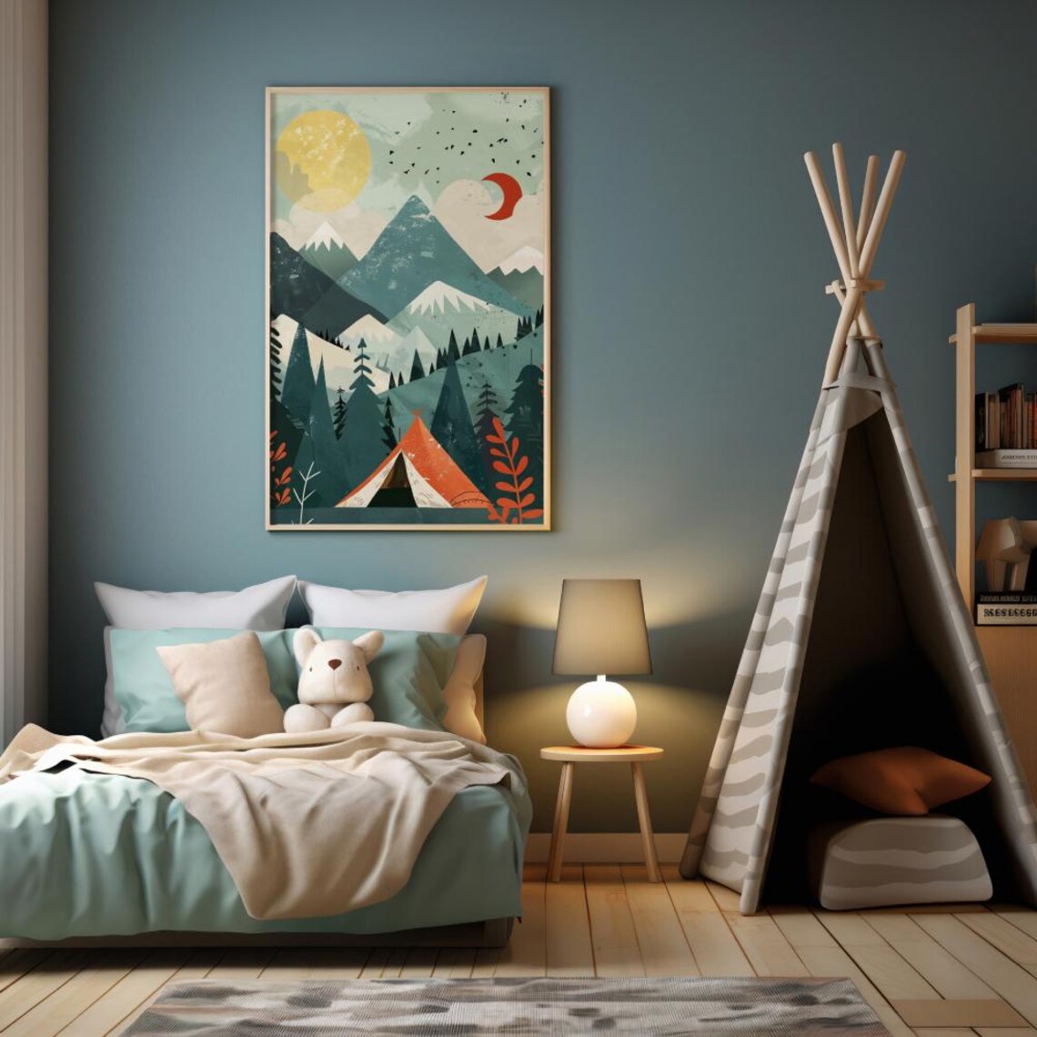 Camping Wall Art, Mountain Adventure Nursery Decor - Image 3