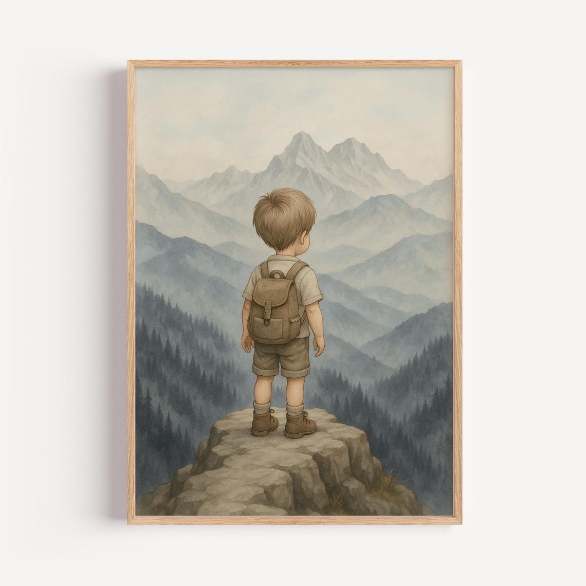 Little Explorer Mountain Adventure Poster, Nursery Decor - Image 3