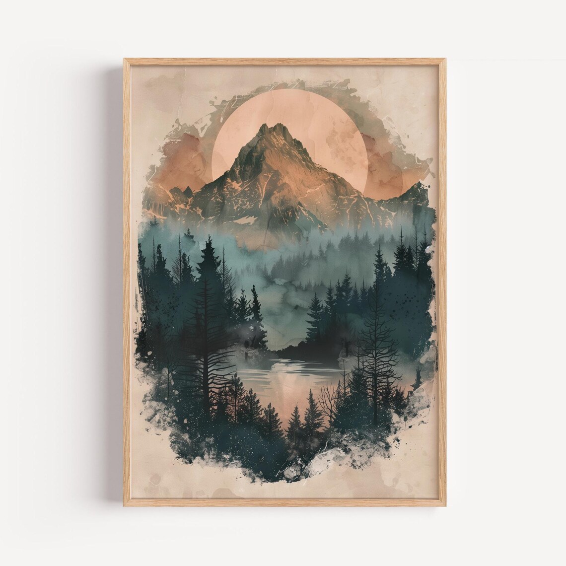Mountain Boho Adventure Watercolor Art Print - Image 2