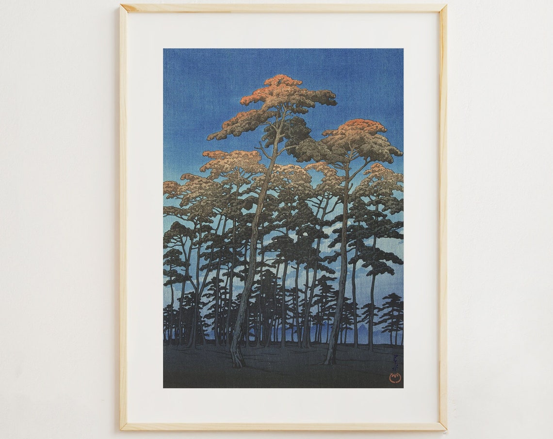 Japanese Wall Art Japanese Woodblock Print Antique Japanese Painting Japanese Landscape Print Asian Art Print