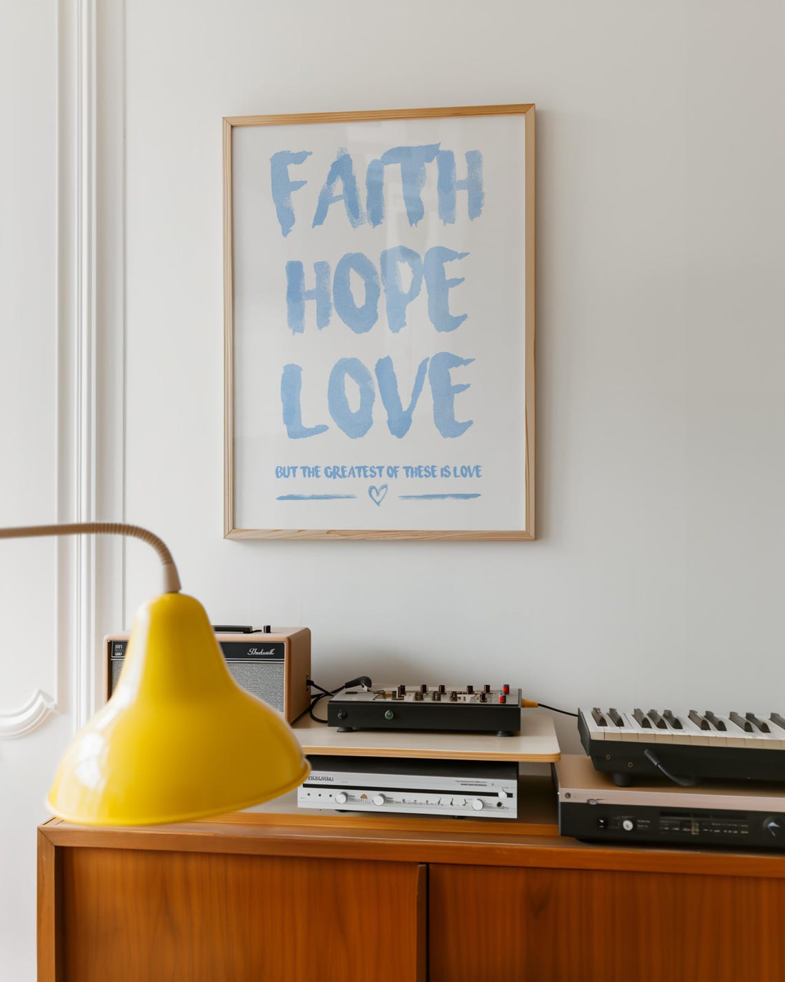 Christian Wall Art Blue Bible Verse Quote Trendy Christianity Art Print Cute Scripture Wall Art Bible Verse - Image 4