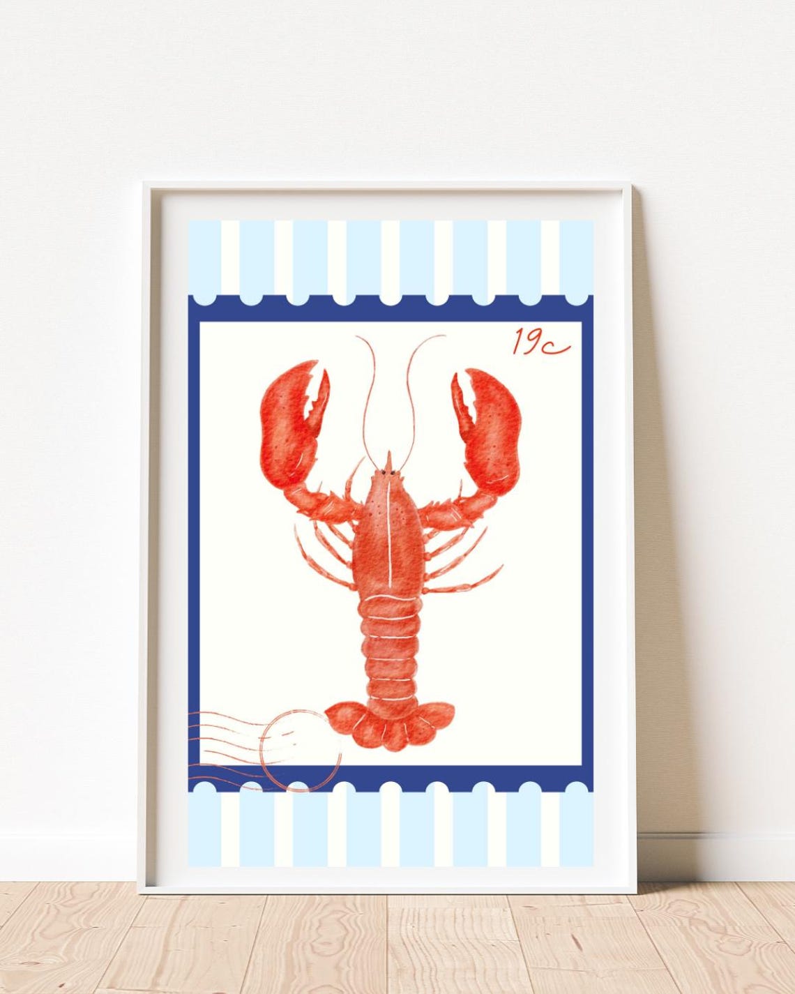 Coastal Stamps Wall Print Posters 4 Pack