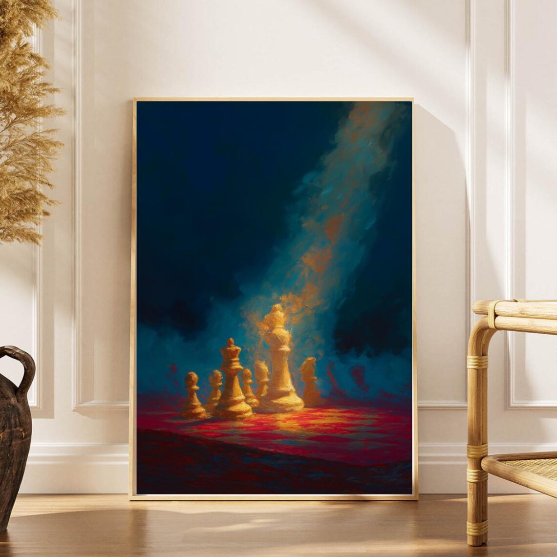 Impressionist Chess Art Print, Surreal Abstract