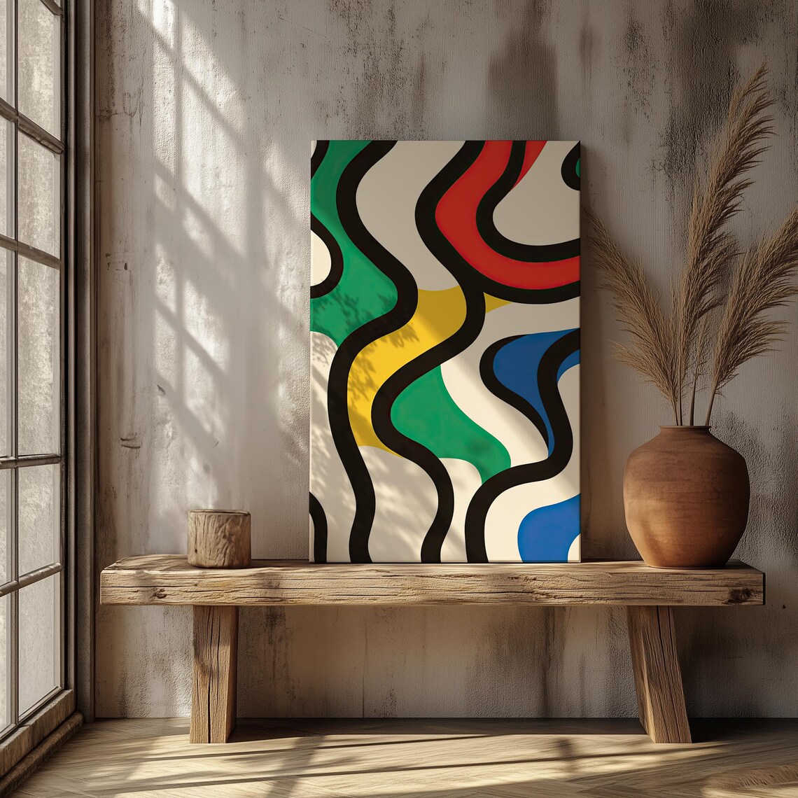 Colorwave Motion Bold Abstract Waves, Modern Art - Image 8