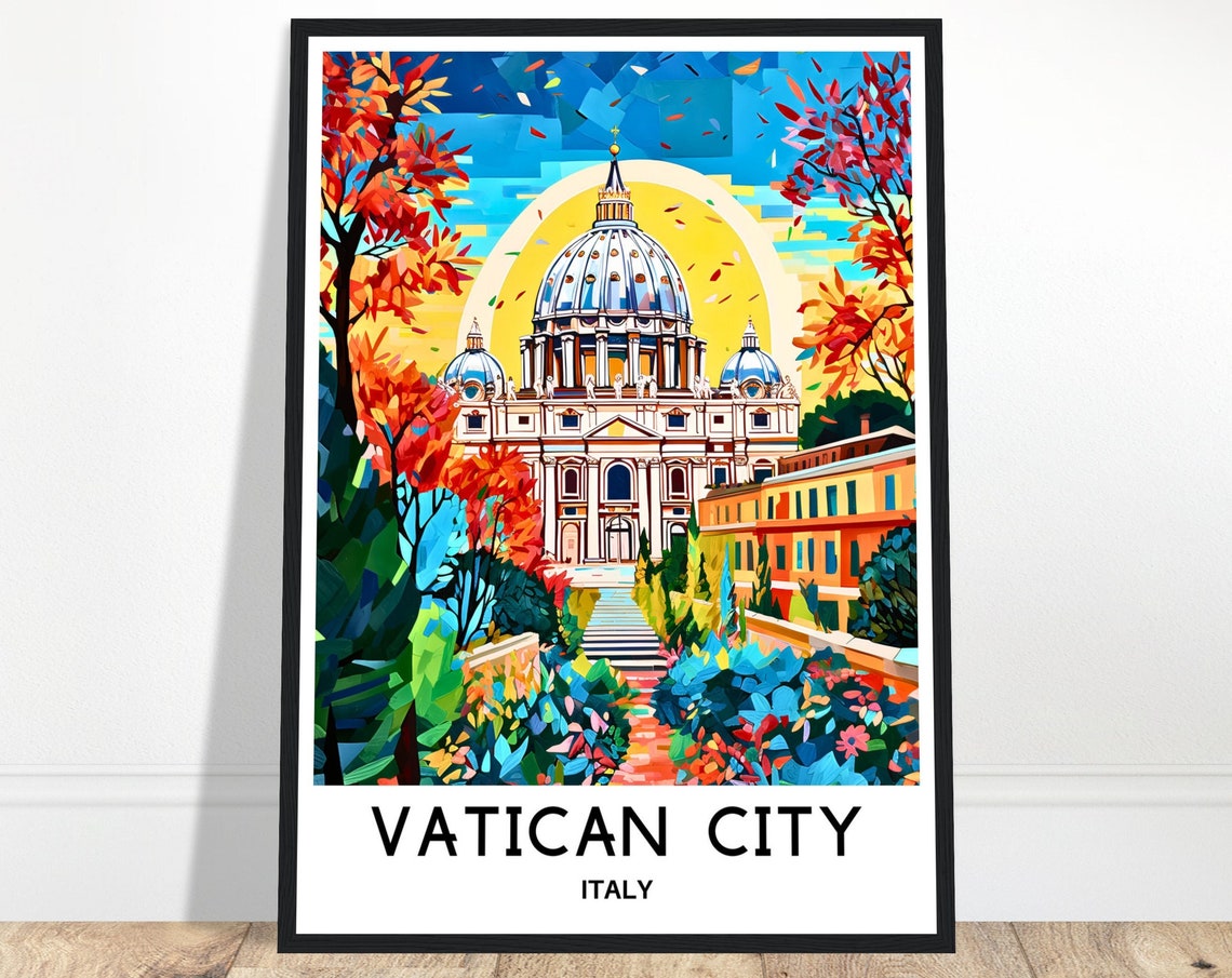 Vatican City Italy St Peter's Basilica Autumn Gardens Poster