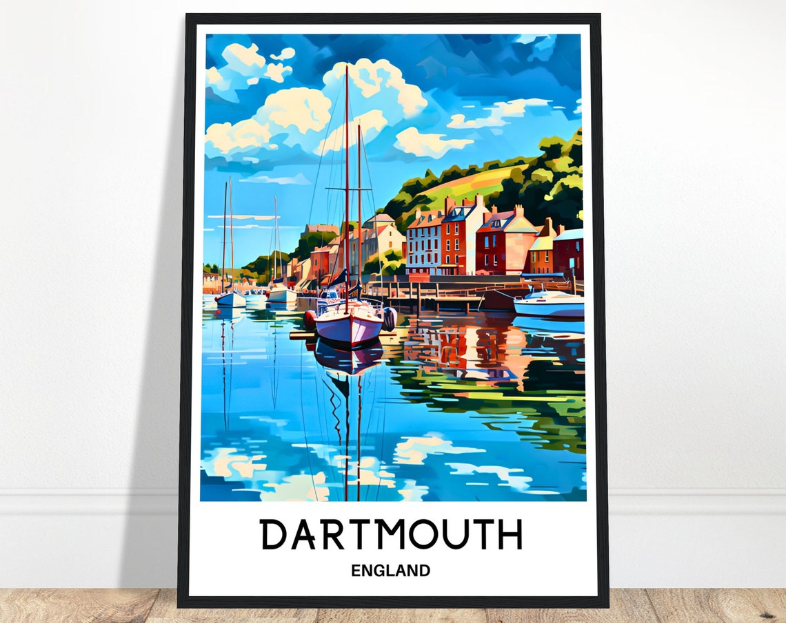 Dartmouth Travel Poster Dartmouth Travel Print Dartmouth Art Print Dartmouth Travel Gift Dartmouth Wall Decor Dartmouth Painting Artwork