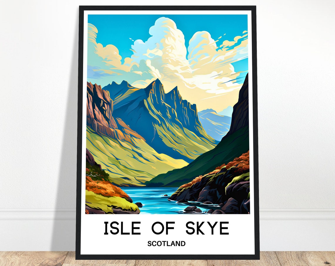 Isle Of Skye Travel Poster Isle Of Skye Travel Print Isle Of Skye Wall Art Isle Of Skye Travel Gift Isle Of Skye Art Print Scotland Poster