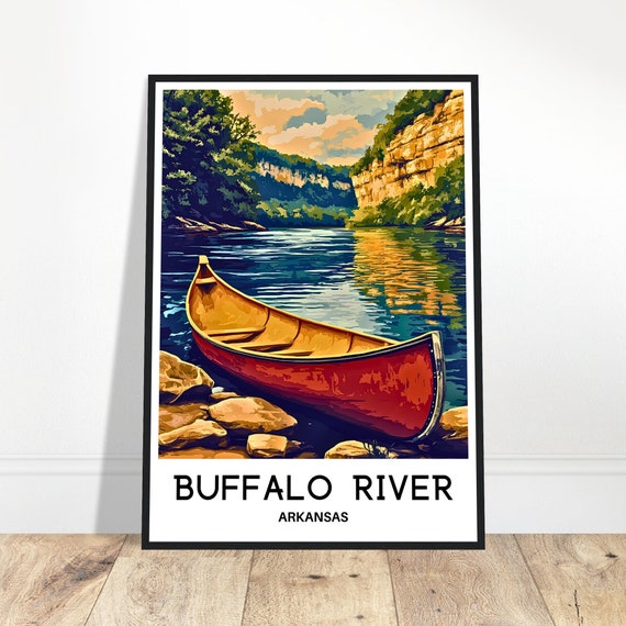 Buffalo River Travel Print Home Office Art Print