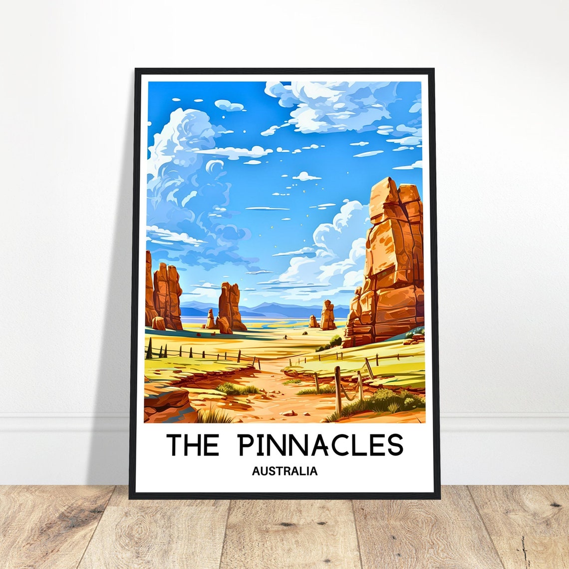 The Pinnacles Australia Desert Limestone Formations Outback Poster