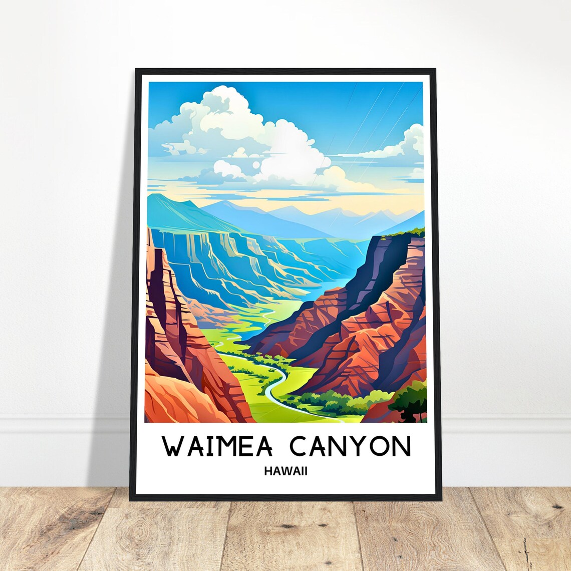 Waimea Canyon Hawaii Red Valley Grand Vista Travel Art Poster