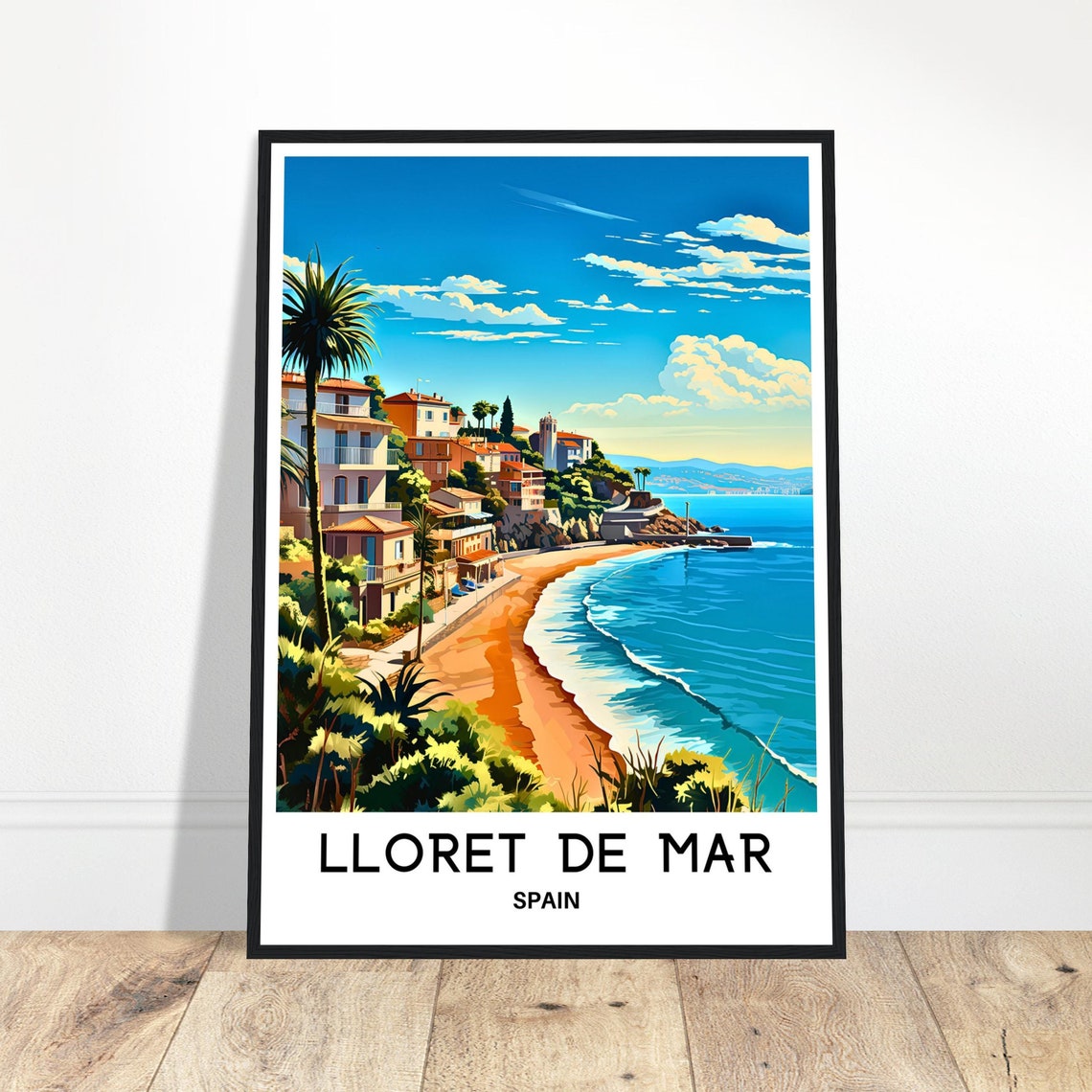 Lloret De Mar Spain Coastal Town And Beach From The Cliffs Poster
