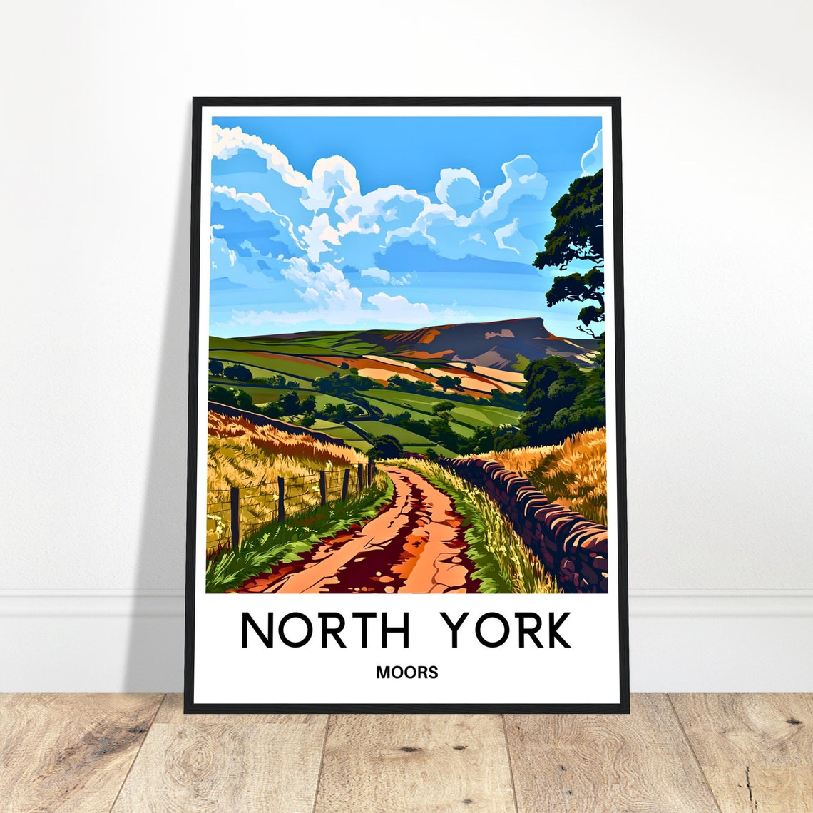 North York Moors Walking Trail Through Rolling Green Hills Poster