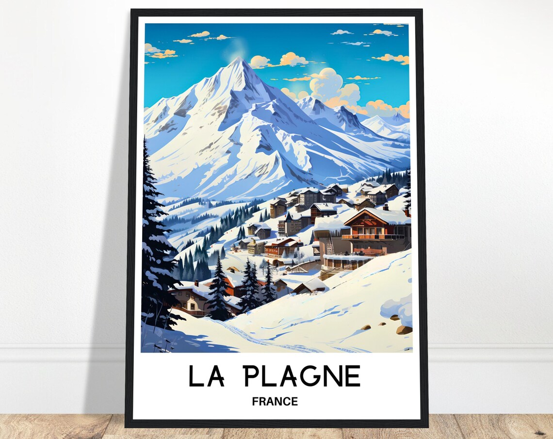 La Plagne Travel Poster, French Art Print