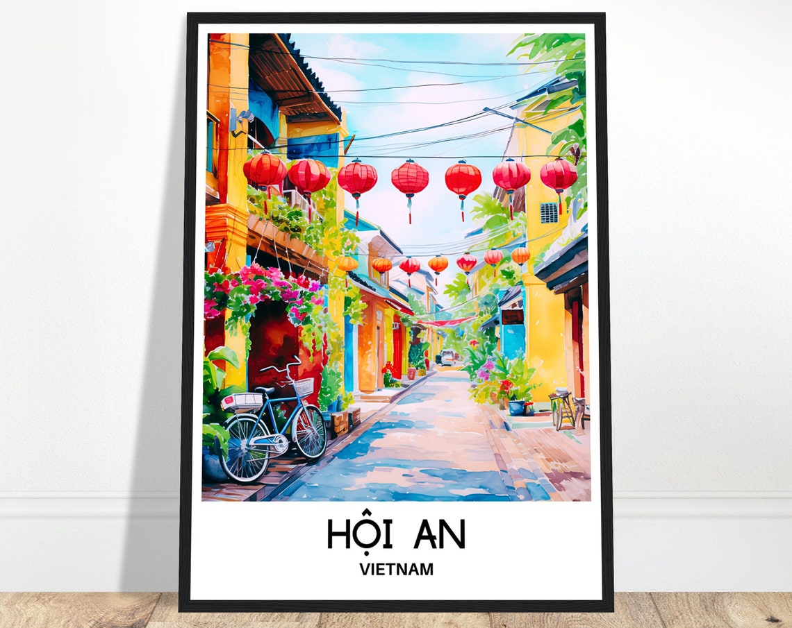 Hoi An Watercolor Print Hoi An Travel Poster Vietnamese Art Print Vietnam Lover Gift Hoi An Watercolour Painting Illustration