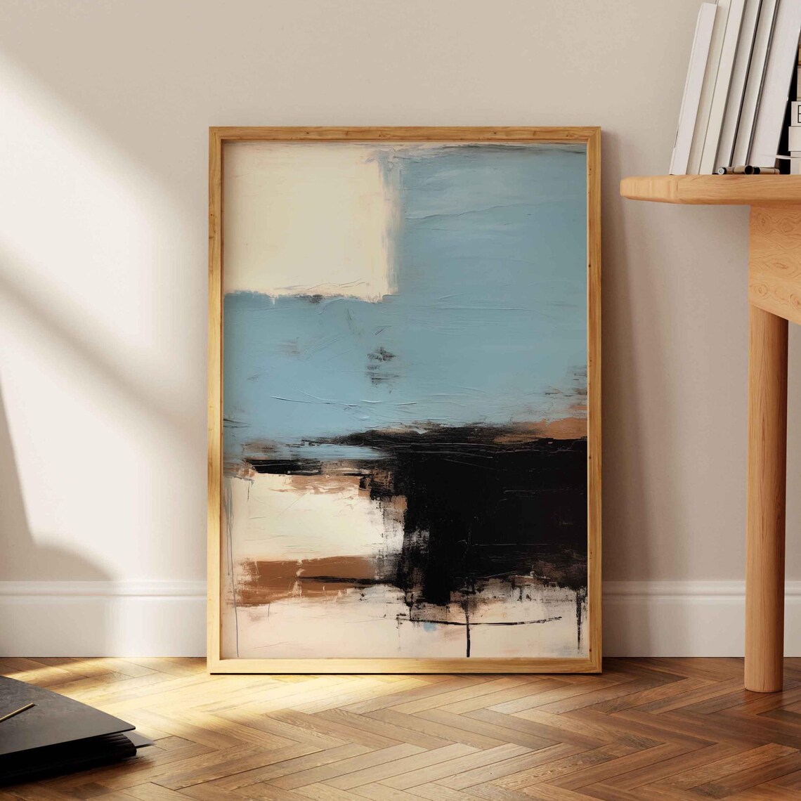 Mark Rothko Blue And Brown Abstract Geometric Art
