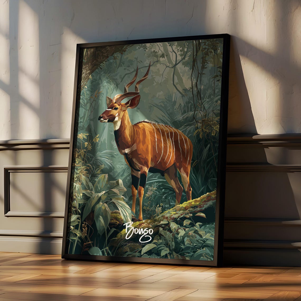 Bongo Antelope Print Rare African Animal Wall Art