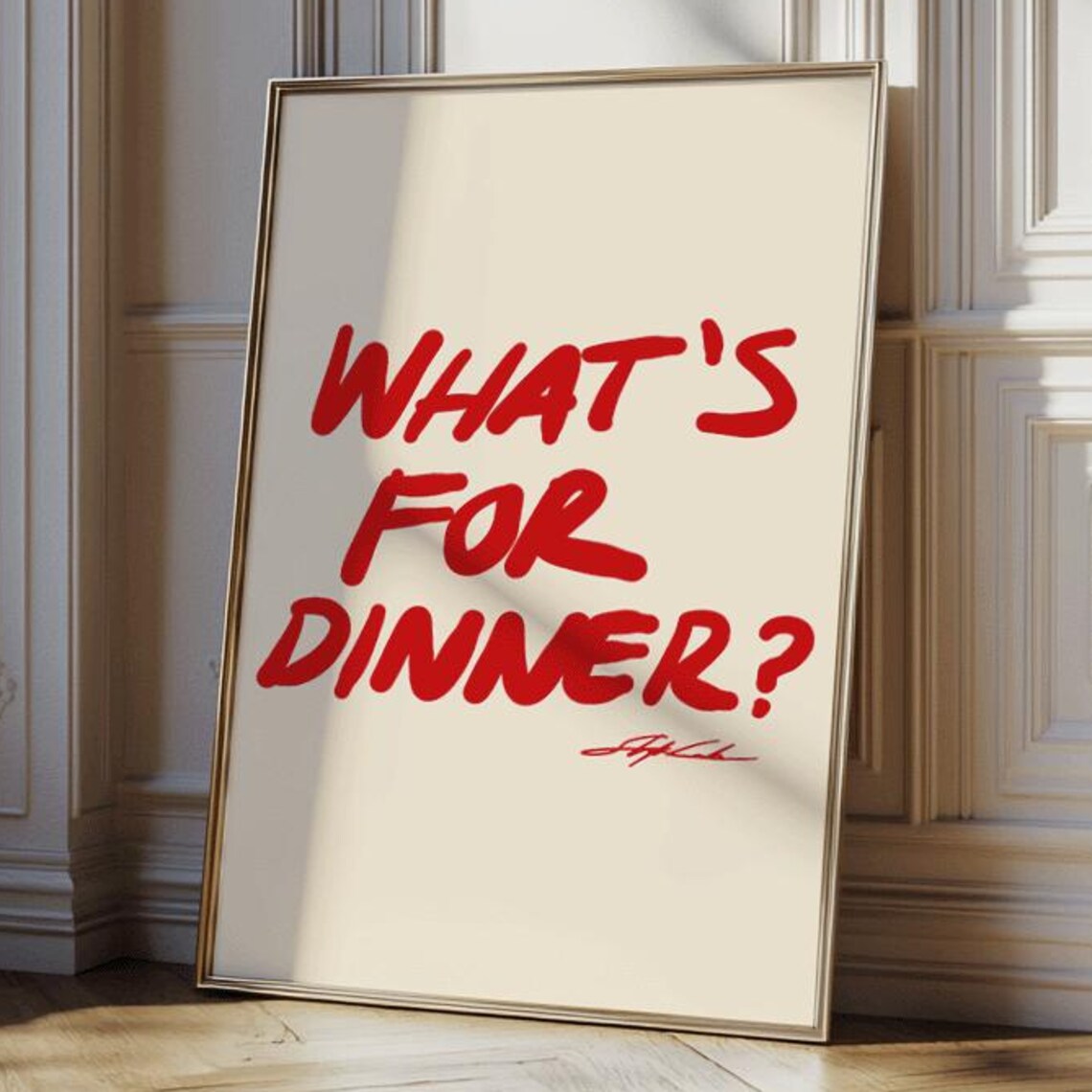 What's For Dinner? Mid-Century Kitchen Art Print