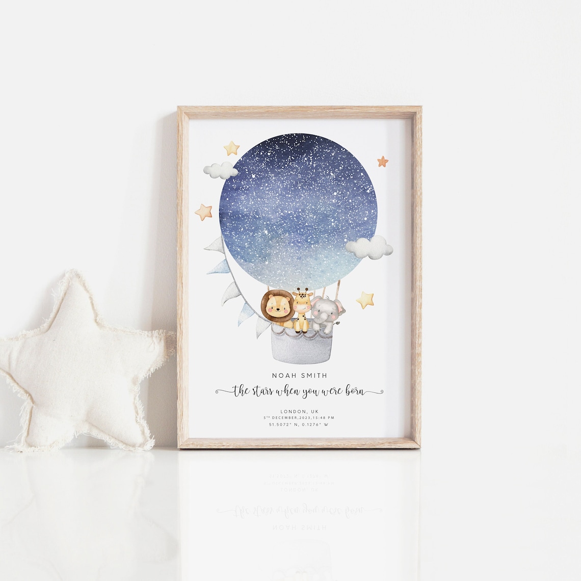 Custom Star Map New Baby Birthday Stars Poster