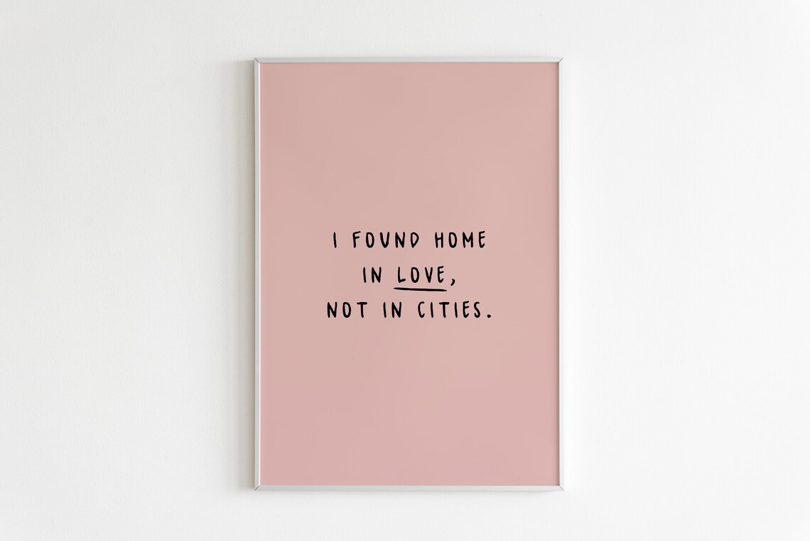 I Found Home in Love, Boho Wall Art Print - Image 2