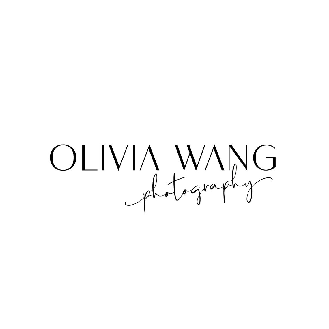 Olivia Wang Photography Minimalist Script Logo Design Studio Poster - Image 2