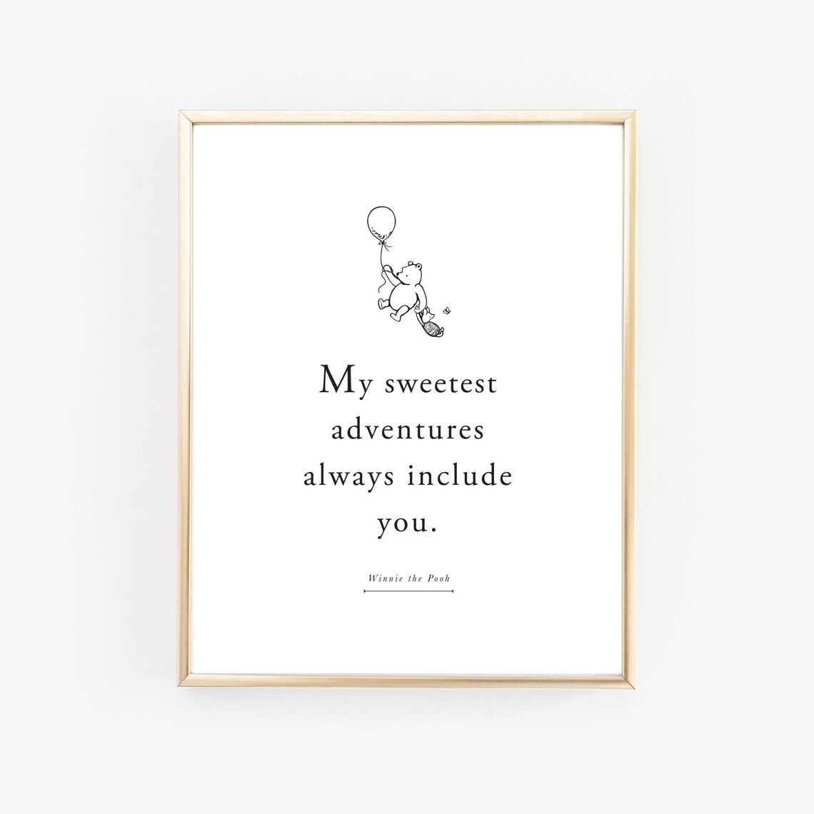 Winnie the Pooh Quote Nursery Print, Kids Room - Image 2